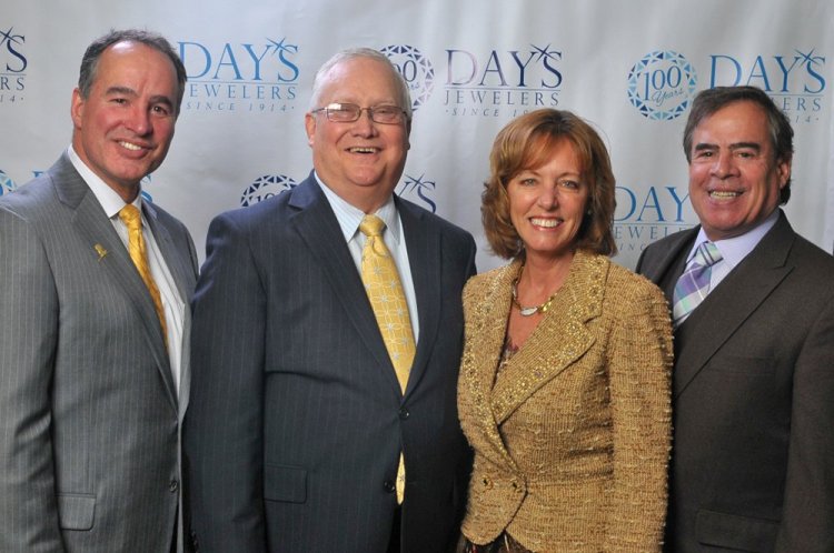 Jim Corey, left, Day's President David Harris, Kathy Corey and Jeff Corey.