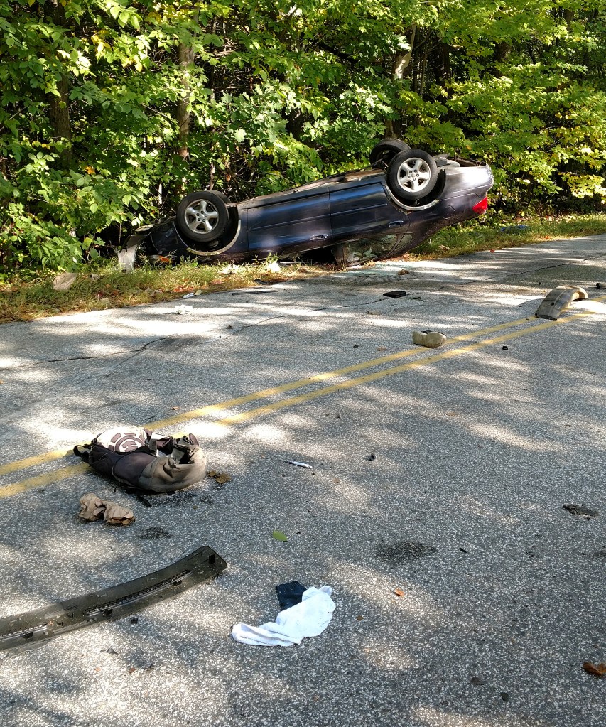The driver and passenger were both ejected from the car in this one-vehicle fatal crash near 150 Burnham Road in Limerick.
