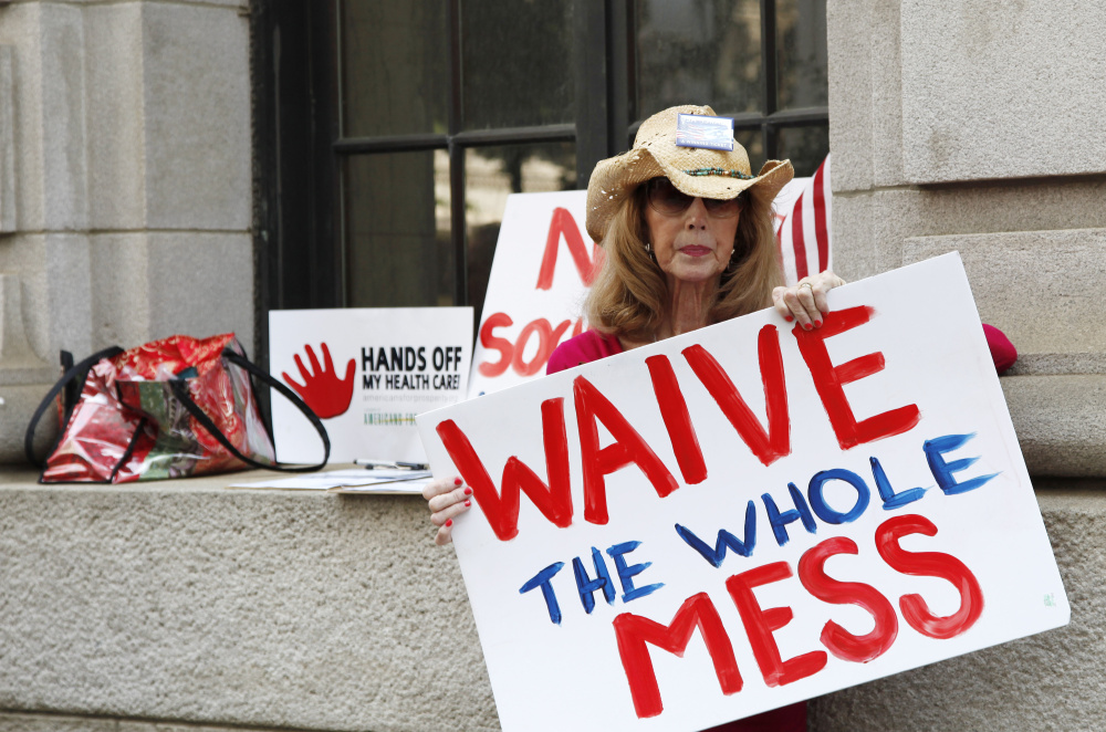 Betsy Burgess, of Georgia, joined protests in 2011 against the Affordable Care Act, which President-elect Trump has vowed to scrap.
Associated Press/John Bazemore