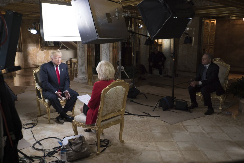 President-elect Donald Trump displays a softer side, even speaking well of the Clintons during an interview at his New York City home with "60 Minutes" correspondent  Lesley Stahl. Trump's first post-election interview for television will be broadcast Sunday night.