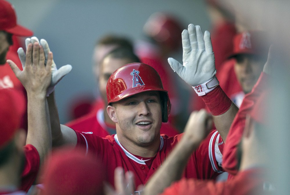 The Los Angeles Angels' Mike Trout was named MVP after a brilliant year for a dismal team.