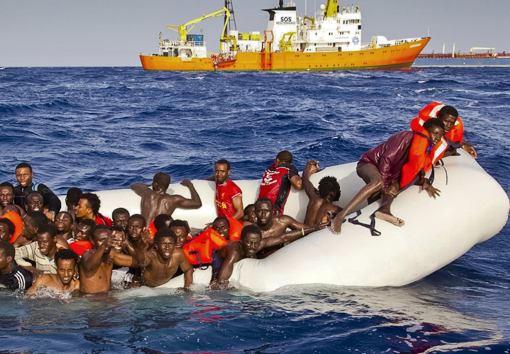 Migrants are rescued in April off Italy. An estimated 340 have died or gone missing in four shipwrecks over the past 2  days.
