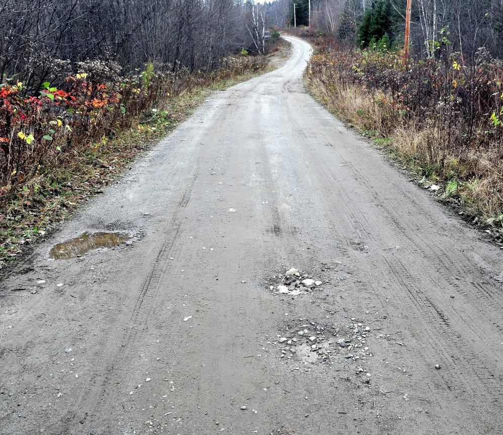 The driveway leading to the home of Kerry Hebert in Starks, seen in 2012, following a dispute with hunters that resulted in Hebert being accidentally shot.
