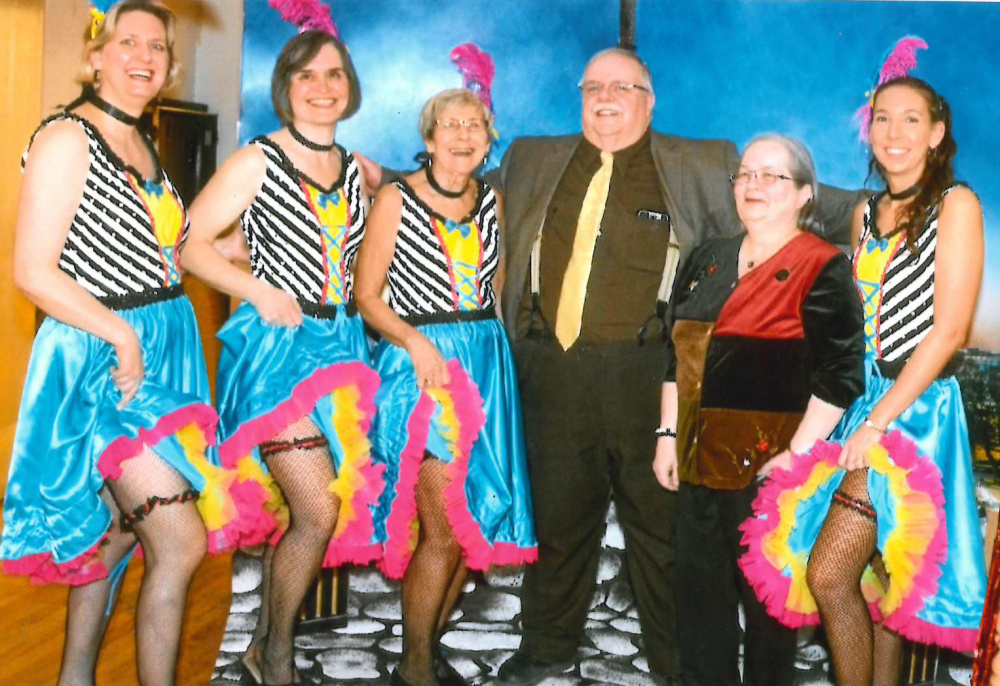 The Maine French Heritage Language Program and French at the University of Maine at Augusta's second annual Springtime in Paris fundraiser event in April was at Le Club Calumet in Augusta. From left, are Chelsea Ray, Karen Faust, Sandy Arbour, Roger Pomerleau, Carol Pomerleau and Nicole Stein.