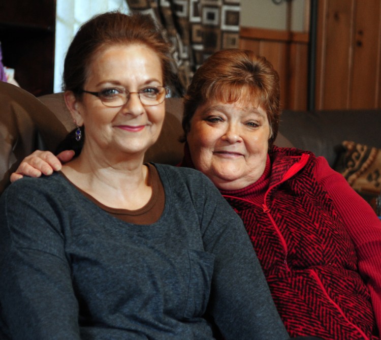 Bonnie Pease, left, has always helped her sister Cindy Brown deal with Brown's health problems and even let Brown move into her Wayne home. The pair sit for a portrait on Tuesday in Wayne.