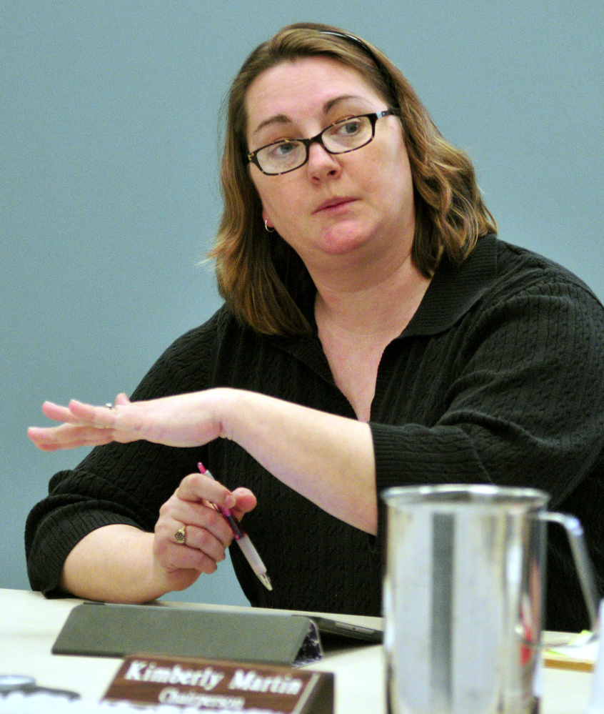 Kim Martin, chairwoman of the school board
