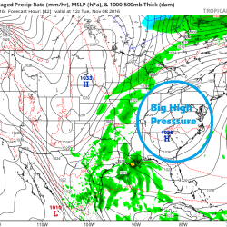 High pressure will keep the weather storm free for the foreseeable future