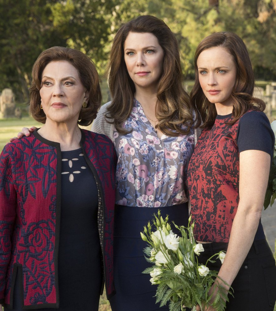 Kelly Bishop, left, Lauren Graham and Alexis Bledel reunite for "Gilmore Girls: A Year in the Life," which is streaming on Netflix.