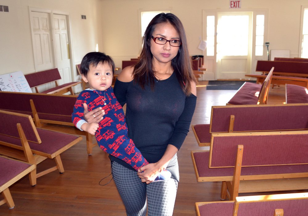 Above: Ingrid Encalada Latorre and her year-old son are living at the Mountain View Friends Meeting in Denver, one of hundreds of houses of worship offering sanctuary to people who fear deportation under the Trump administration.