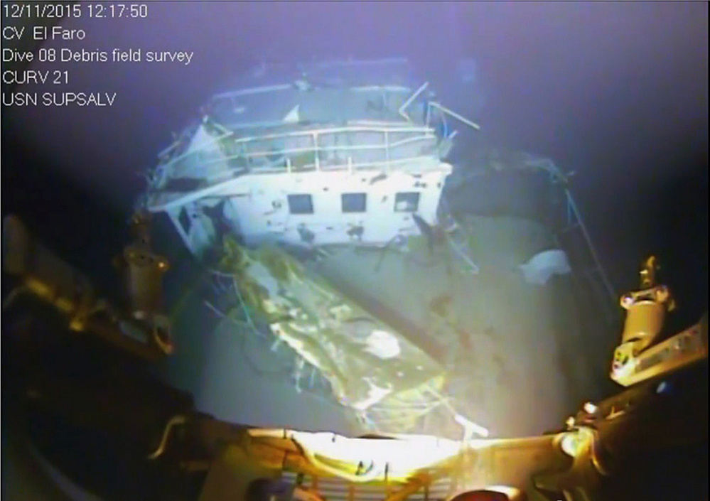 Transcripts released Tuesday by the National Transportation Safety Board were produced using audio from the voyage data recorder recovered last summer from the wreck of the El Faro in 15,000 feet of water off the Bahamas. Above is a photo of the ship's bridge.