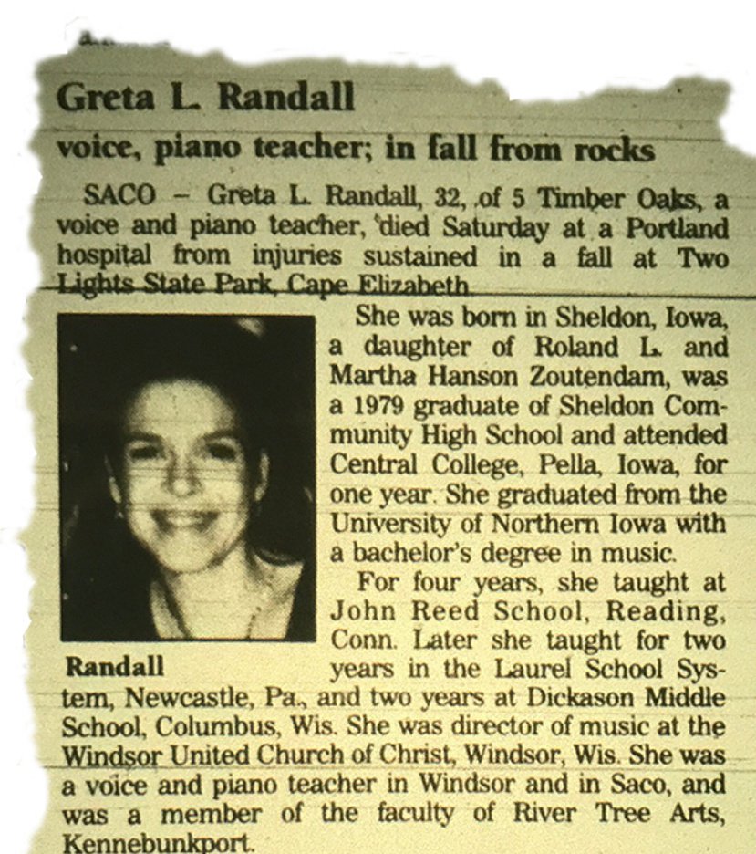 Greta Randall's obituary