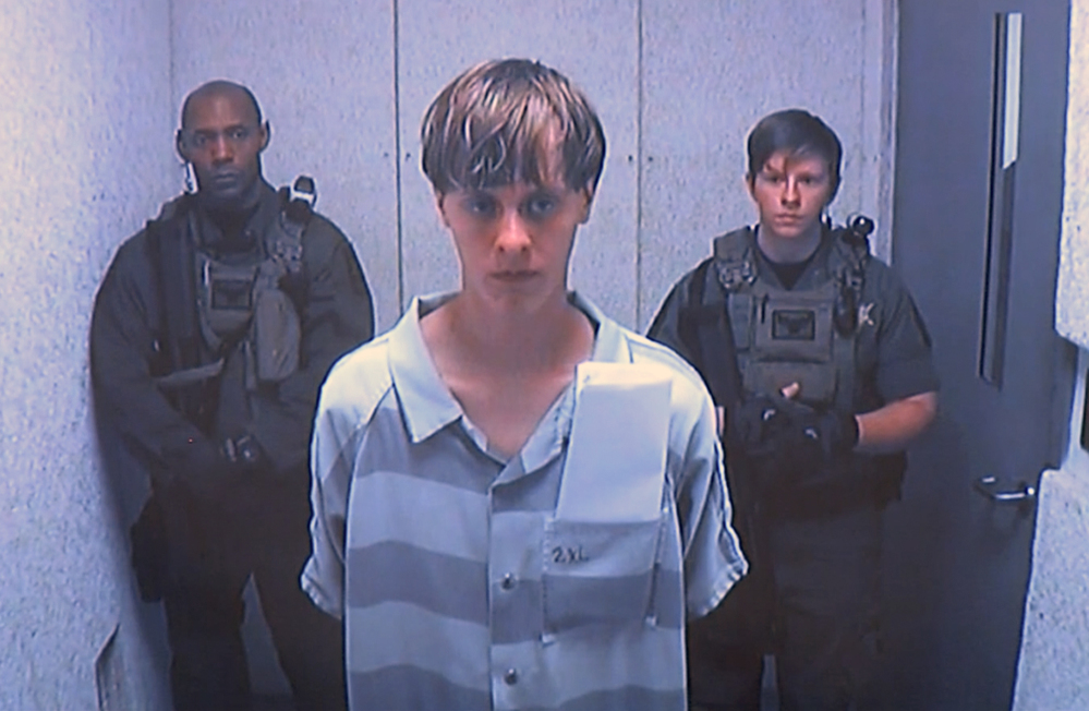 Dylann Roof, shown via video in 2015, was convicted Thursday of killing nine people inside a black church in Charleston , S.C.