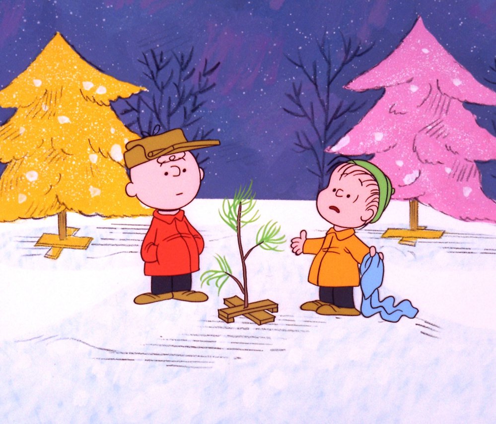 The poster references the most overtly Christian passage from "A Charlie Brown Christmas."