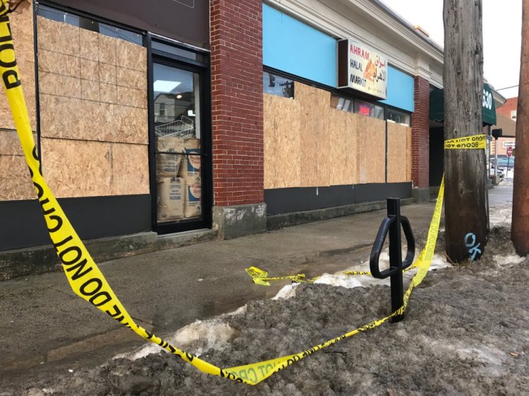 Six windows at Ahram Halal Market on Forest Avenue were smashed with a baseball bat on Christmas Eve.