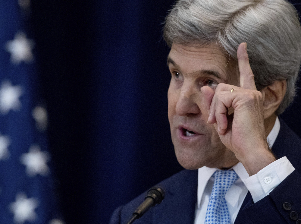 Secretary of State John Kerry on Wednesday addresses the Israeli-Palestinian conflict in a speech in Washington.