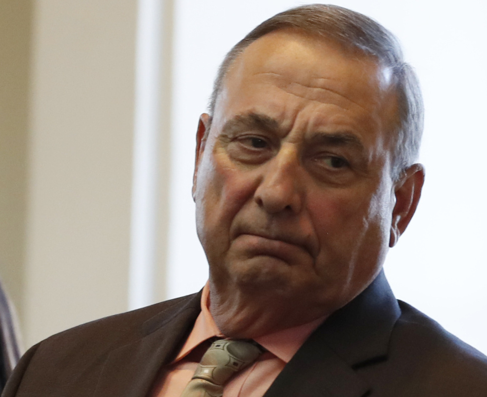 Gov. Paul LePage says money is so tight that he can't afford to hire a replacement for the top attorney on his staff, who has resigned. 'I have no capital," LePage said.
