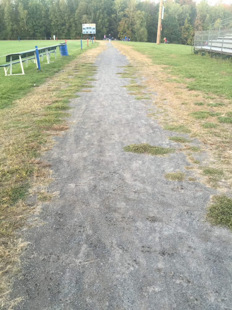 Messalonskee High School's current outdoor track, called the "dirt oval," will undergo soil testing for possible improvements.