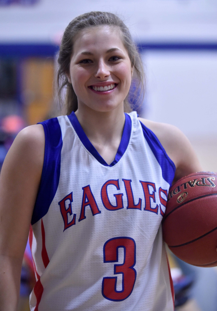 Messalonskee's Sophie Holmes scored her 1,000th career point Thursday night.