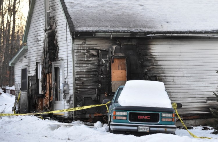 A Fairfield man is dead, fatally slashing himself early Sunday morning after setting fire to his truck and the home on Norridgewock Road he once shared with his estranged wife.