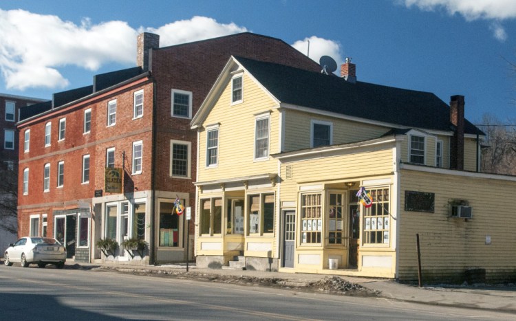 Slates restaurant in Hallowell moved earlier this year from the brick Water Street building at left to the yellow building at right.