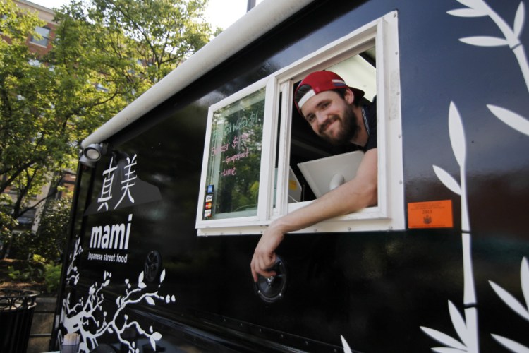 Austin Miller and his Mami food truck. Miller and Hana Tamaki also have a restaurant named Mami on Fore Street in Portland.