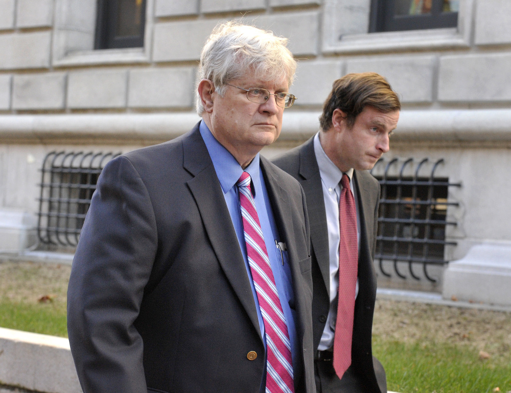 Dr. Joel Sabean, left, shown with attorney Alfred C. Frawley IV, was found guilty of tax evasion.