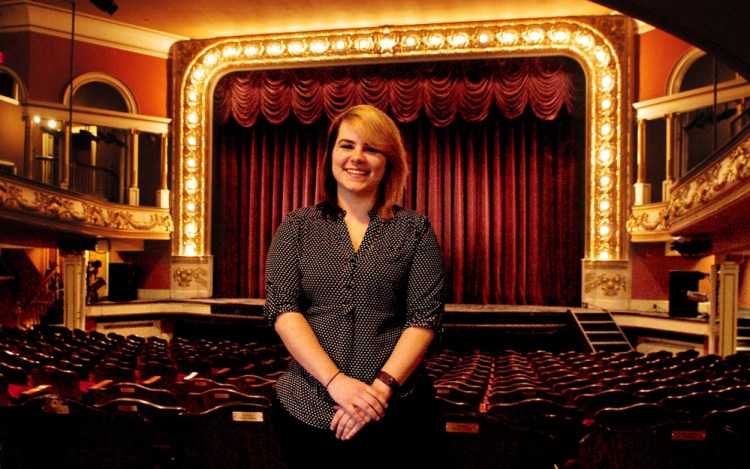 Tamsen Brooke Warner, the new executive director of the Waterville Opera House, is seen Monday at the opera house's 802-seat theater.