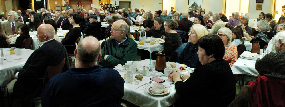The Muskie Center in Waterville was packed with people for the Martin Luther King Jr. Community breakfast on Monday.