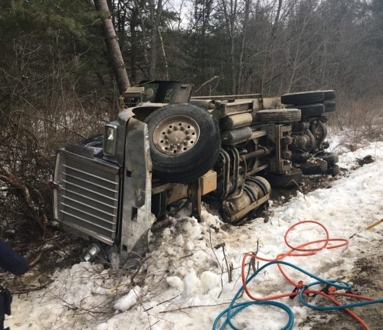 Robert Frith, 62, of West Gardiner, died Friday when the dump truck he was driving in Whitefield went off Doyle Road, overturned and hit a tree.