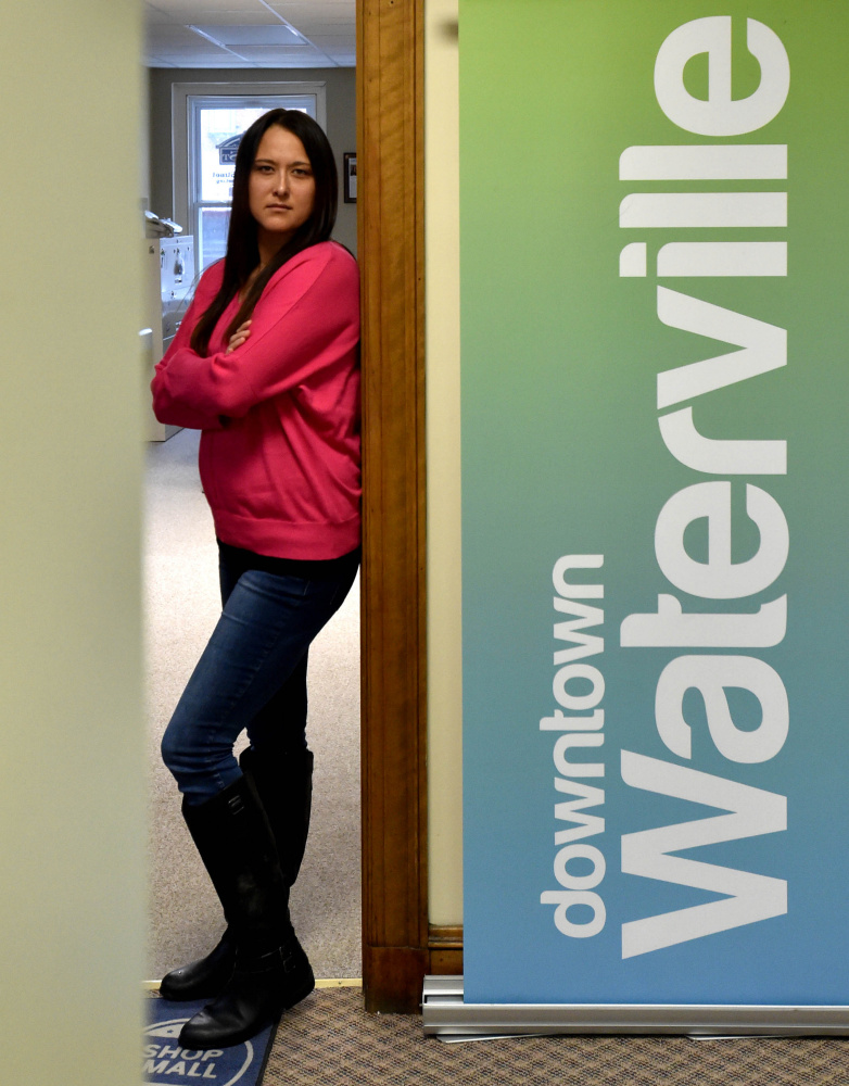 Tracy O'Clair, the new interim executive director of Waterville Main Street, is seen Tuesday at the group's downtown office.