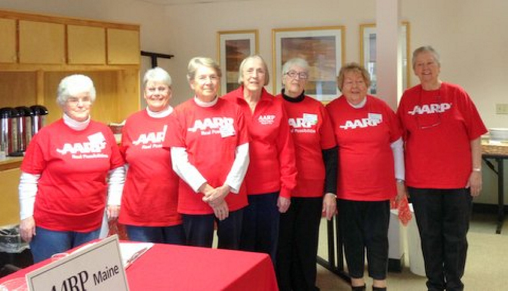 The new officers for the Greater Augusta AARP Chapter 511, from left, are Marion Thomas, assistant treasure; Roseann Cochrane, secretary and public relations; Susan Hynson, president and legislative chairperson; Priscilla Costello, vice president and property manager; Johan Brown, board member; Sylvia Greenleaf, board member; and Cindy DeLong, membership chairperson. Missing from photo are JoAnn Tourtelotte, treasurer; Bea McLaughlin, board member; Doreen Ferenc, volunteer committee; and Arthur J. Bonenfant Sr., board chairperson.