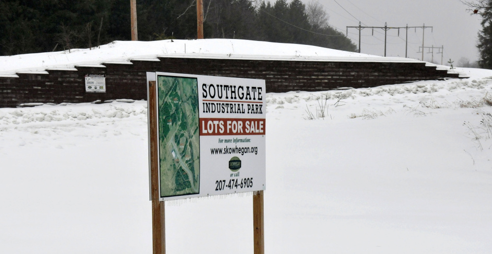 This is the entrance to the Southgate Industrial Park in Skowhegan, where Civil Arms Inc., based in Windham, plans a 12,000- to 15,000-square-foot warehouse with office spaces and conference room.