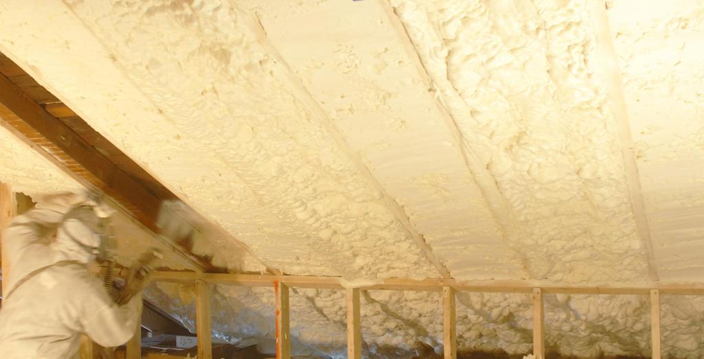 
Spray foam insulation creates an effective air barrier wherever it is applied.