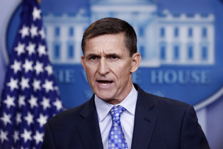 Michael Flynn speaks at the daily news briefing at the White House on Feb. 1. 