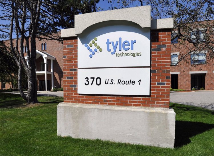 Tyler Technologies is headquartered in Texas, although its chief executive officer, John Marr, lives in Maine and the company has more than 650 employees in Falmouth, above, and Yarmouth and is expected to expand here in coming years. Late last year, the state signed a $16.9 million, five-year contract with Tyler to provide electronic services to Maine courts.