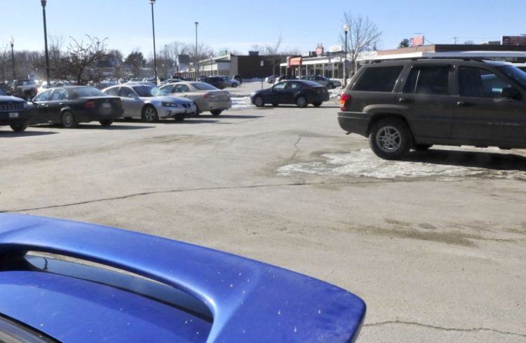 The Waterville Planning Board on Monday discussed a pre-application document about the proposed Colby College residential complex in this corner of The Concourse parking lot in downtown Waterville.