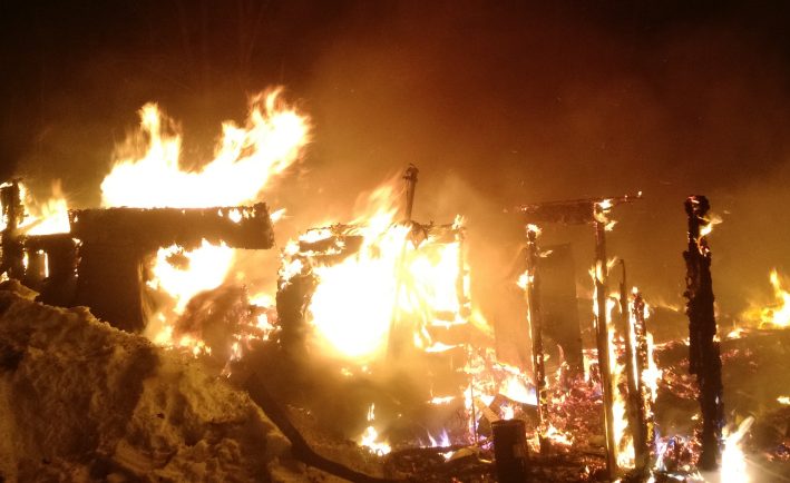 A house is destroyed by fire early Friday morning on Springer Road in St. Albans.