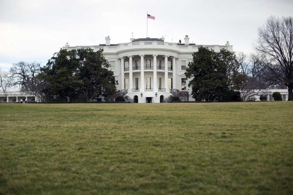 In this photo taken Feb. 2, 2017, the White House in Washington as seen from the South Lawn. Public White House tours that had been temporarily suspended, which is typical when there's a new president will resume on March 7. (AP Photo/Pablo Martinez Monsivais)