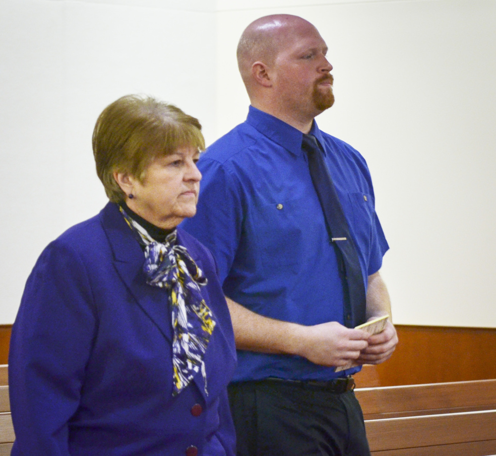 The trial of Lucas Savage, who faces a charge of unlawful sexual contact, opened Tuesday at the Capital Judicial Center in Augusta. Savage, 28 formerly of Clinton, is shown here with his attorney, Pamela Ames, listening to instructions from Justice William Stokes.