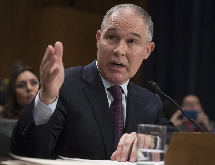 EPA Administrator nominee Scott Pruitt, seen at his confirmation hearing in  January, continues to spread misinformation about climate change.