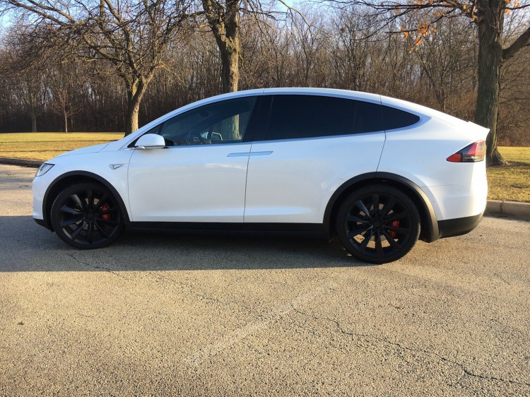 The Tesla Model X P100D all-electric three-row SUV hits 60 mph in 2.9 seconds and uses falcon wing doors to access the rear seats. 