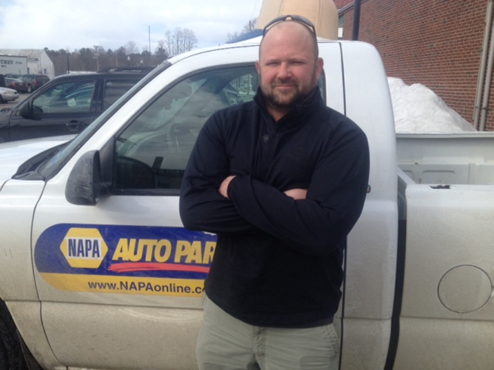 Jason Willey, a district sales manager for NAPA Auto Parts, was in Skowhegan last week to help the owner of the new store get started.