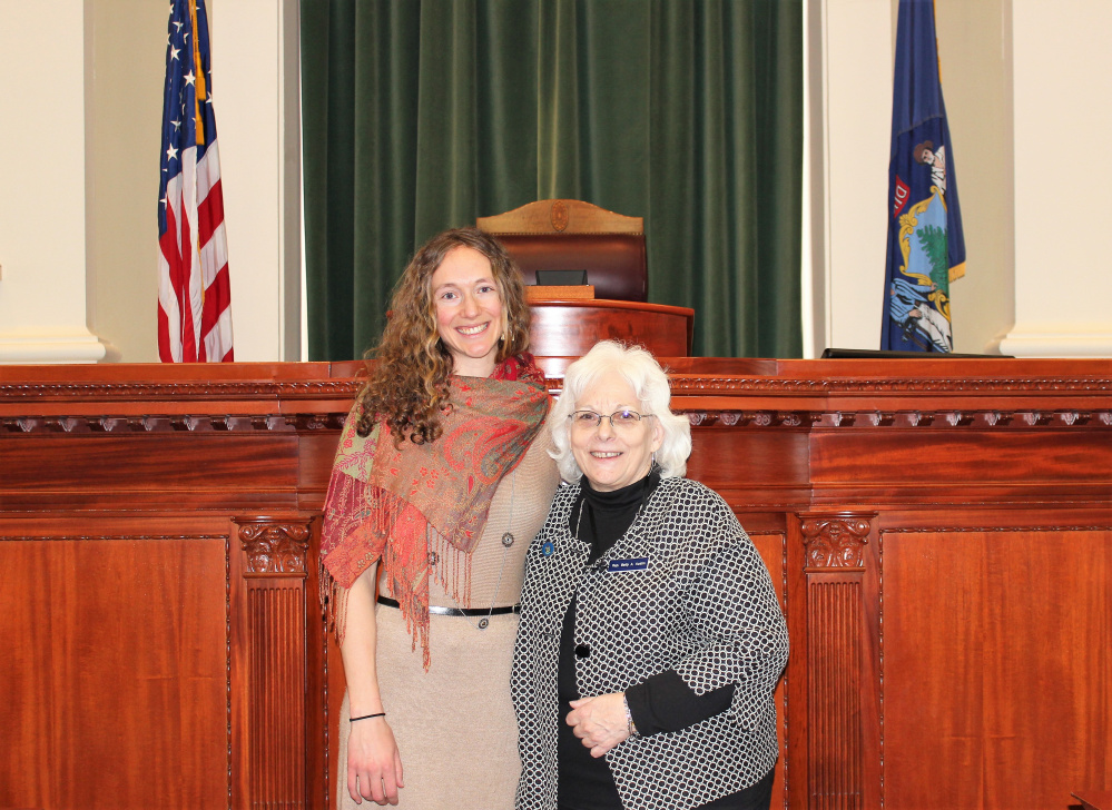 Dr. Marya Goettsche Spurling, left, of Skowhegan Family Medicine, visited the State House March 9. She served as Doctor of the Day. With Spurling is Rep. Betty Austin, D-Skowhegan.