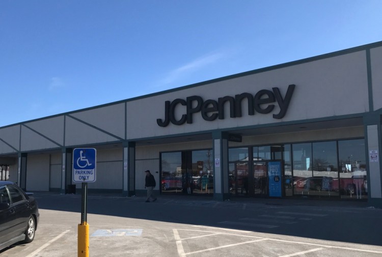 A customer exits JC Penney on Friday at the Elm Plaza in Waterville, after the company announced a list of store closures that did not include this one. The only JC Penney in Maine scheduled to close is the one in Rockland.
