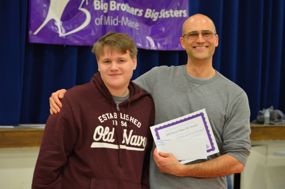 Never Miss Life Award named in memory of Little Sister Jessica Breault was awarded to Austyn Wilmot and Gilliad Munden, of Knox County, at the Big Brothers Big Sisters of Mid-Maine's annual program celebration .