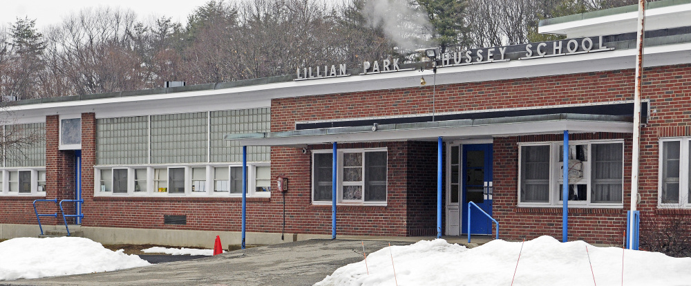 Augusta's school board is expected to consider on Thursday applying for state funding to replace Lillian Park Hussey School in Augusta, shown Tuesday, which was built in 1954.