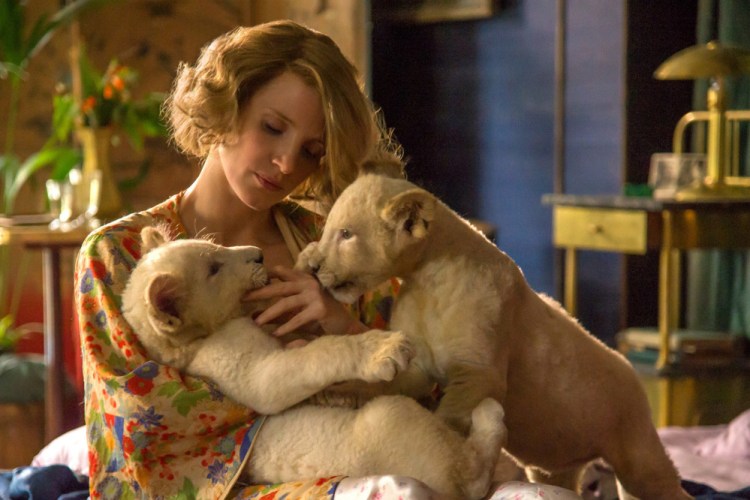Jessica Chastain stars as Antonina Zabinski in director Niki Caro's "The Zookeeper's Wife," a Focus Features release.