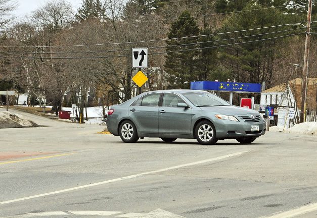 A car turns left Wednesday from the eastbound lane of Route 17 onto Route 32 in Windsor.