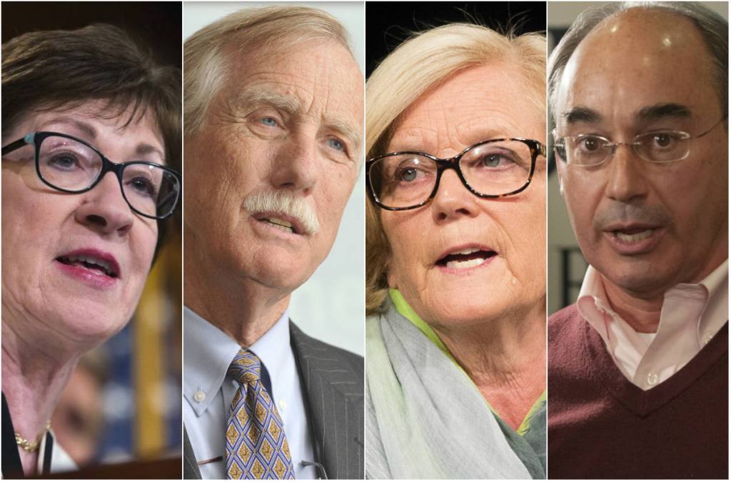 From left, Sens. Susan Collins and Angus King, and Reps. Chellie Pingree and Bruce Poliquin.