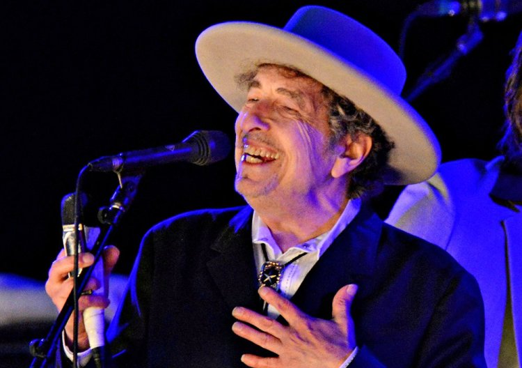 Bob Dylan performs during  The Hop Festival in Paddock Wood, Kent in 2012. 